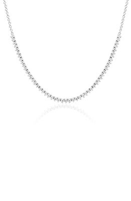 EF Collection White Diamond Necklace in 14K White Gold