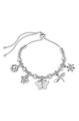 Sterling Forever Garden Mesh Slider Bracelet in Silver