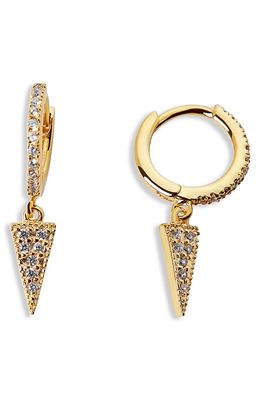 The M Jewelers The Pave Zoe Hoop Earrings in Gold
