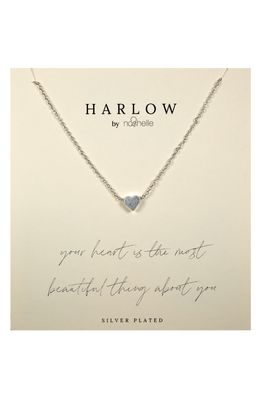 HARLOW by Nashelle Simple Heart Boxed Necklace in Silver