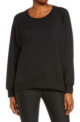 Beyond Yoga Cozy Fleece Saturday Sweatshirt in Black