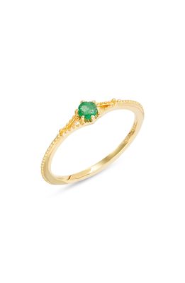 Azura Jewelry Emerald Ring in Yellow Gold