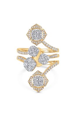 Sara Weinstock Leela Diamond Cluster Ring in Yellow Gold