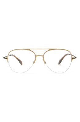 MITA SUSTAINABLE EYEWEAR 53mm Blue Light Blocking Glasses in Matte Gold/Black/Clear