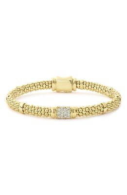 LAGOS Caviar Gold Diamond Bracelet in Yellow Gold