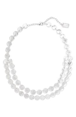 Karine Sultan Ariane Coin Collar Necklace in Silver