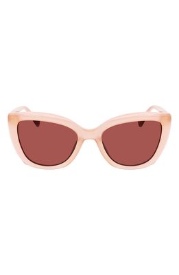 Longchamp Le Pilage 54mm Rectangular Sunglasses in Rose /Peach