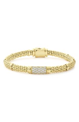 LAGOS Caviar Diamond Rope Bracelet in Gold