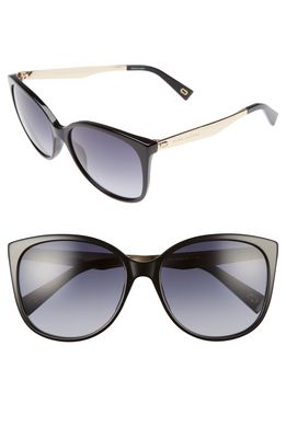 The Marc Jacobs 56mm Gradient Lens Butterfly Sunglasses in Black
