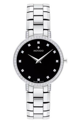 Movado Faceto Diamond Bracelet Watch
