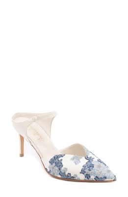 Something Bleu Shyla Pointed Toe Mule in Blue Bloom