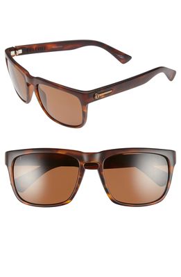 Electric Knoxville 56mm Polarized Sunglasses in Matte Tort/Bronze Polar