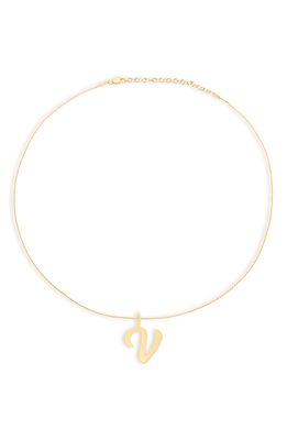 The M Jewelers The Signature Script Pendant Necklace in Gold-V