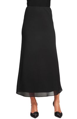 Alex Evenings Georgette A-Line Skirt in Black