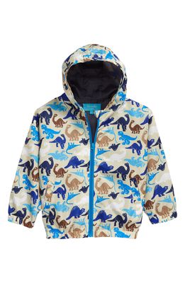Denim Bay Kids' Dinosaur Print Hooded Jacket in Multi