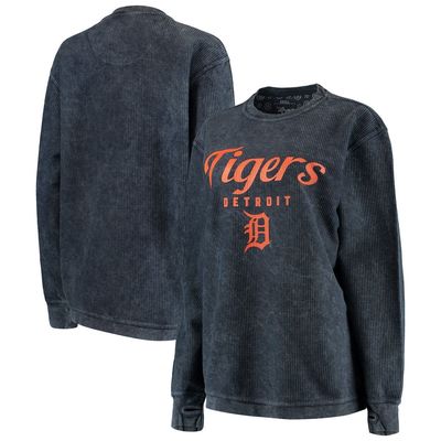 Women's G-III 4Her by Carl Banks Navy Detroit Tigers Comfy Cord Pullover Sweatshirt