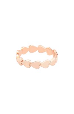 Tiny Tags Perfectly Imperfect Heart Band Ring in Rose Gold