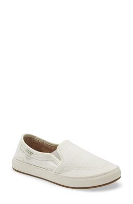 Sanuk Avery Hemp Slip-On Sneaker in Washed White