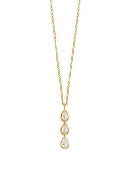 Bony Levy Mykonos Linear Teardrop Diamond Pendant Necklace in 18K Yellow Gold