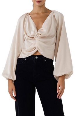 Endless Rose Twist Front Top in Cream