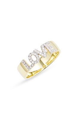 Meira T Love Band Ring in Yellow Gold