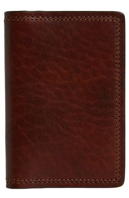 Bosca Dolce Contrast Bifold Card Holder in Brown Green