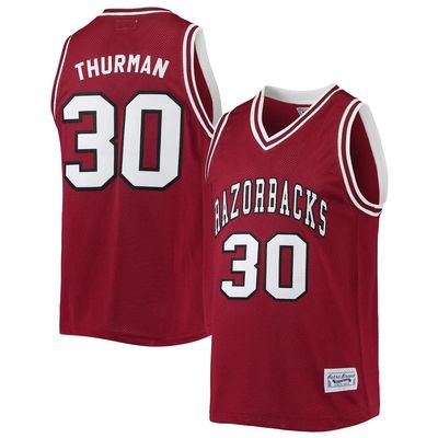 Men's Original Retro Brand Scotty Thurman Cardinal Arkansas Razorbacks Alumni Commemorative Classic Basketball Jersey