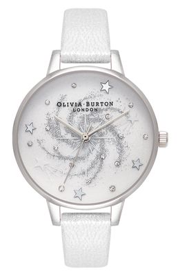 Olivia Burton Celestial Leather Strap Watch