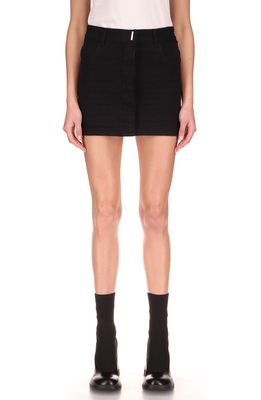 Givenchy 4G Logo Denim Miniskirt in 001-Black