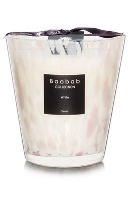 Baobab Collection White Pearls Candle in White - Medium