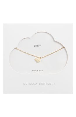 Estella Bartlett Lucky Butterfly Pendant Necklace in Gold