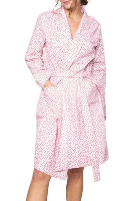 Petite Plume Sweathearts Cotton Robe in Pink