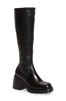 Vagabond Shoemakers Brooke Knee High Platform Boot in Black Leather