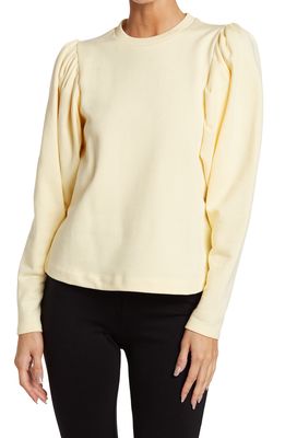 Ted Baker London Kelesi Loop Back Crew Pullover in Light Yellow