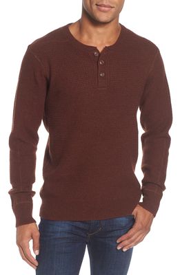 Schott NYC Thermal Henley in Burgundy