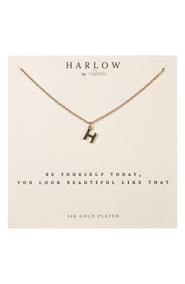 Nashelle Initial Charm Necklace in Gold H