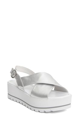 NeroGiardini Platform Sandal in Silver