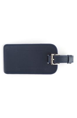 ROYCE New York Leather Luggage Tag in Navy Blue