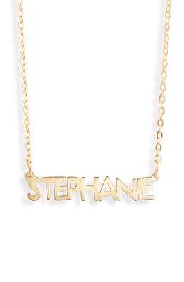 Argento Vivo Sterling Silver Argento Vivo Small Personalized Name Necklace in Gold