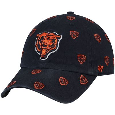 Women's '47 Navy Chicago Bears Confetti Clean Up Adjustable Hat