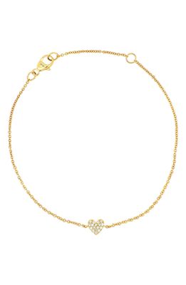 Bony Levy Icons Mini Diamond Heart Bracelet in Yellow Gold