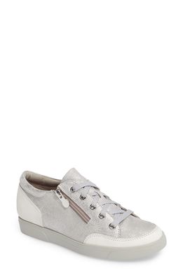 Munro Gabbie Sneaker in White Metallic Printed Leather