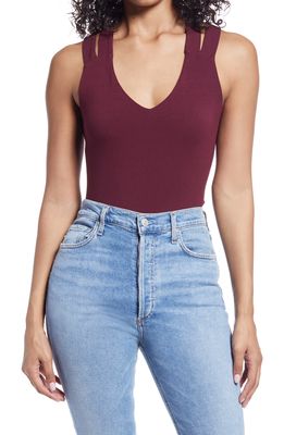 Loveappella Strappy Layering Tank in Burgundy