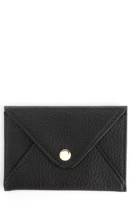 ROYCE New York Leather Envelope Card Holder in Black