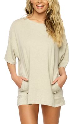 Felina Oversize Stretch Organic Cotton T-Shirt in Pebble
