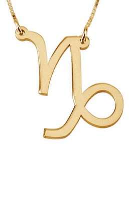 MELANIE MARIE Zodiac Pendant Necklace in Gold Plated - Capricorn
