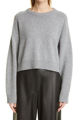Loulou Studio Bruzzi Oversize Wool & Cashmere Sweater in Grey Melange