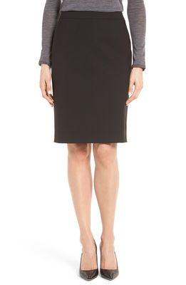 BOSS Vilea Tropical Stretch Wool Pencil Skirt in Black