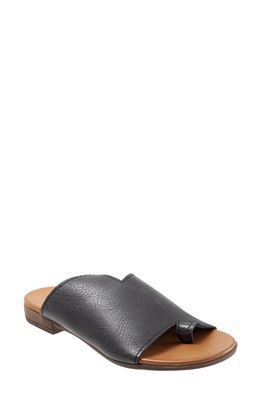 Bueno Tulla Slide Sandal in Black/Tan Leather