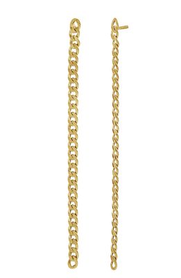 Bony Levy 14K Gold Curb Chain Linear Drop Earrings in 14K Yellow Gold